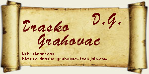 Draško Grahovac vizit kartica